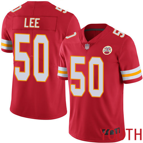 Youth Kansas City Chiefs #50 Lee Darron Red Team Color Vapor Untouchable Limited Player Nike NFL Jersey->youth nfl jersey->Youth Jersey